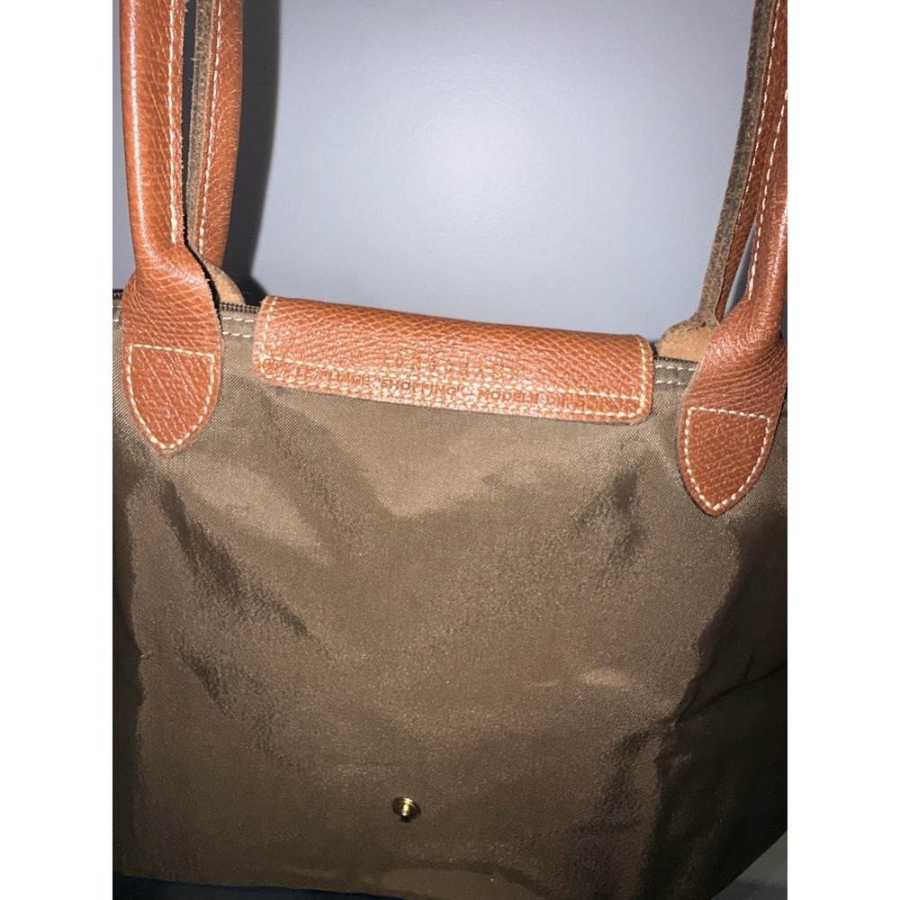 Longchamp Womens Le Pliage Original M‎ Tote Bag Recycled Canvas Ebony Brown  1 - Picture 6 of 10